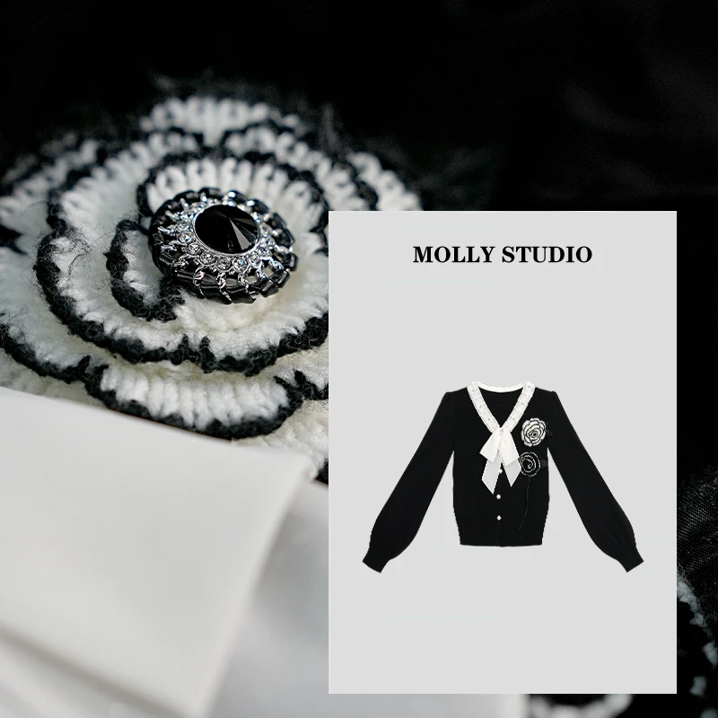 【怦然心动】Molly针织衫显瘦轻奢重工洋气冬季优雅上衣 M2530249