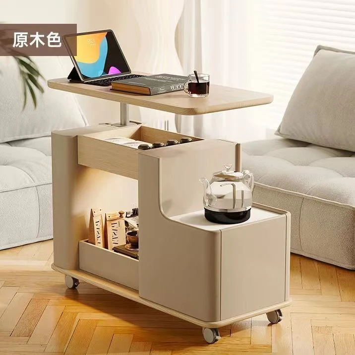 移动茶几实木多功能北欧简约家用升降现代小户型客厅推车沙发泡茶