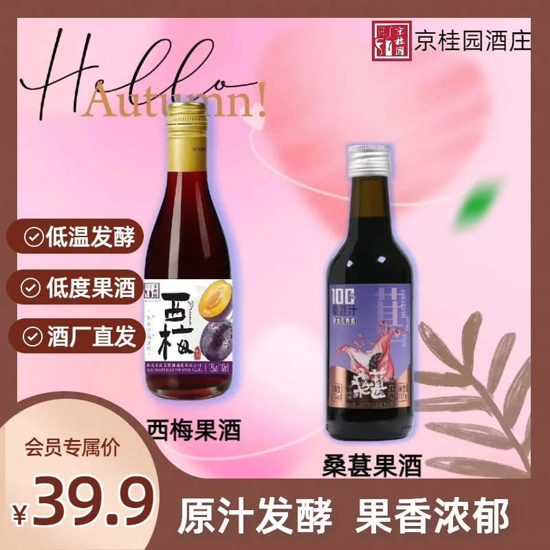 低醇桑葚原汁果酒果香浓郁适合女士微醺187ml*6小果酒微醺高颜值
