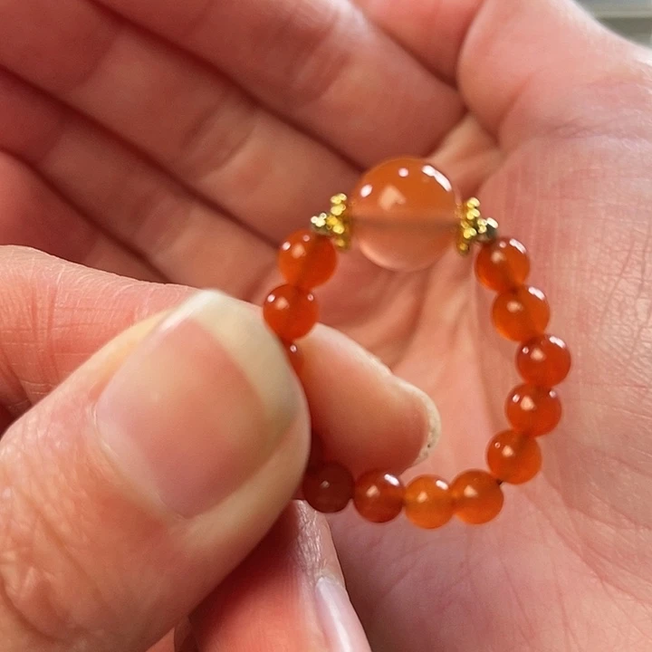 南红玛瑙戒指合金