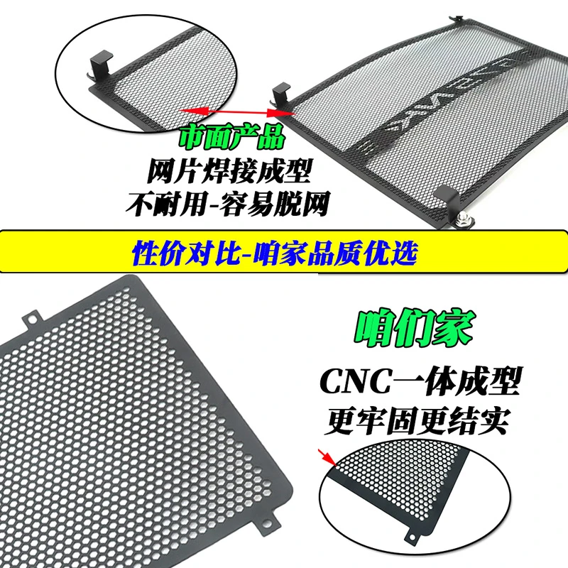 适用春风675NK改装水箱保护网675SR铝合金散热器保护罩车身防摔球