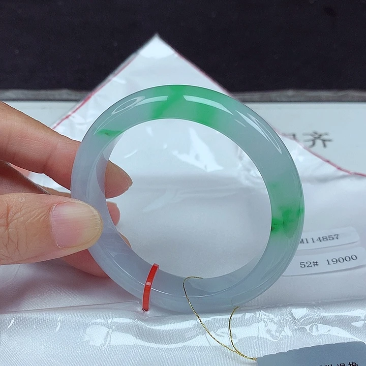 翡翠未镶嵌手镯52圈4857