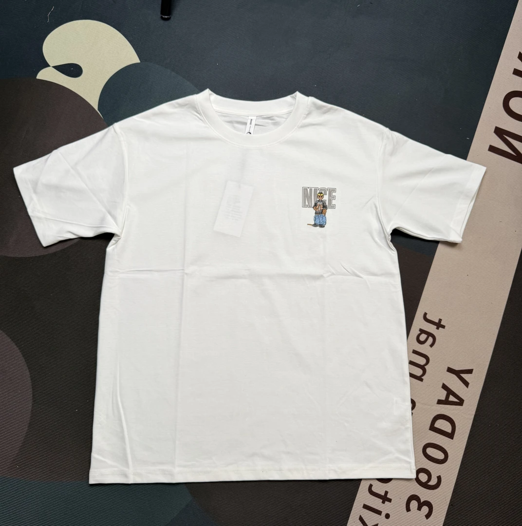 【清河】定制 常规小清新宽松型圆领印花T恤上衣户外宽松训练7305