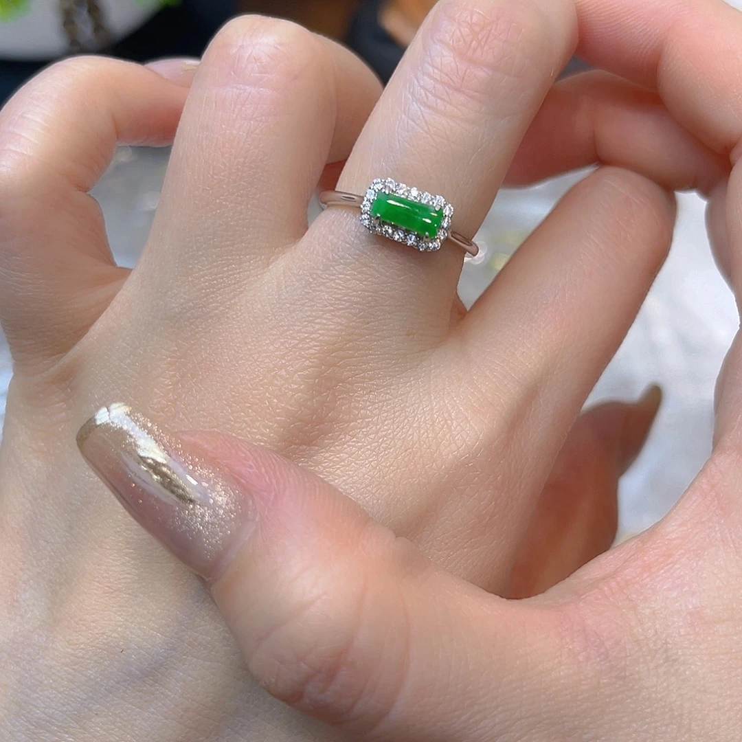 翡翠银S925镶嵌戒指