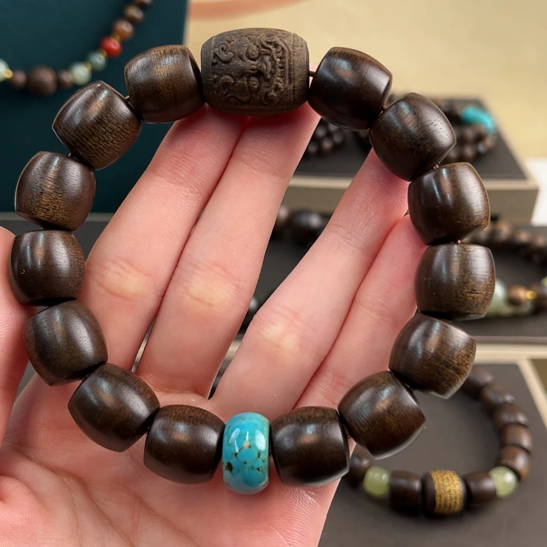 沉香14mm越南芽庄玉化白奇楠沉水