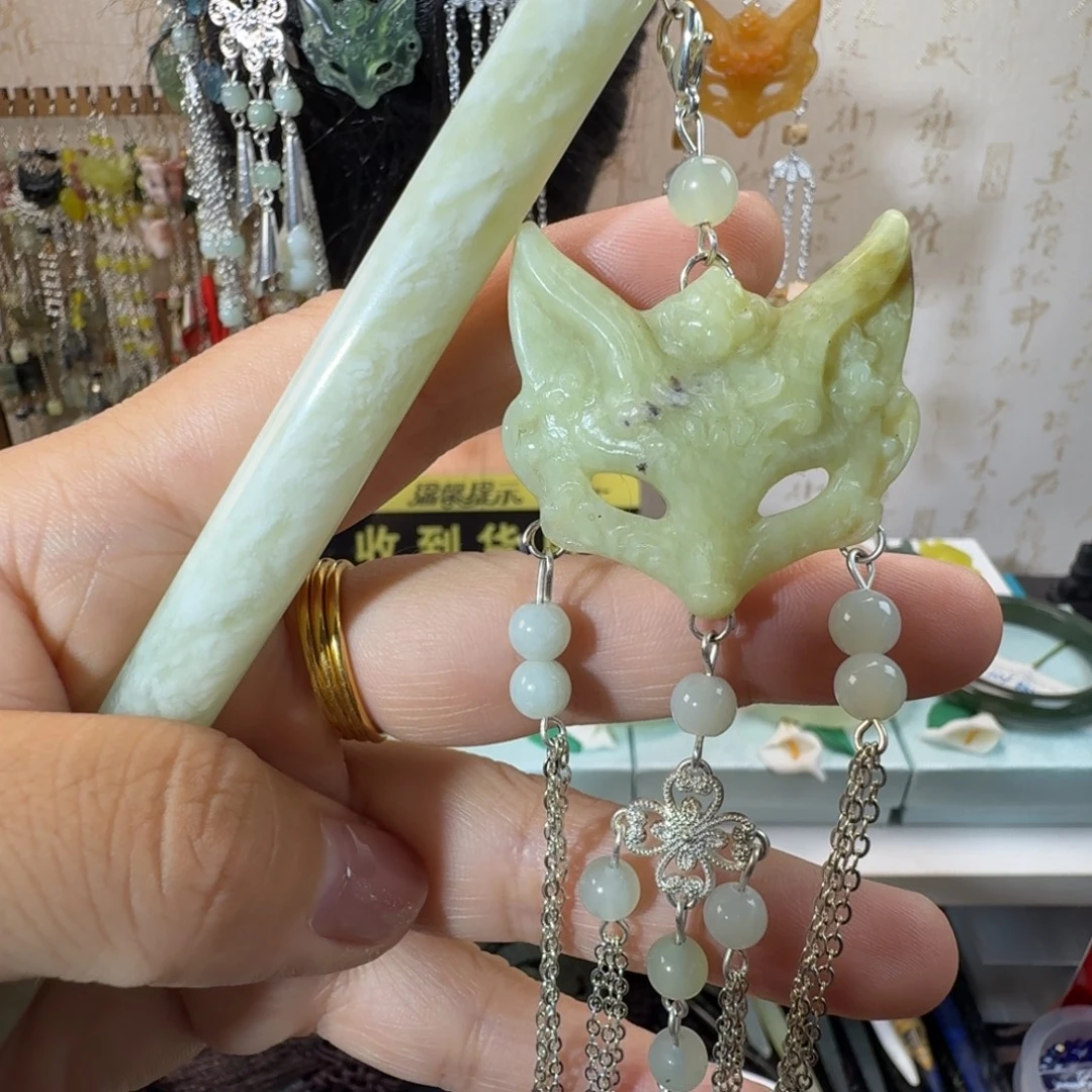 未镶嵌岫玉发簪福利款两个包邮