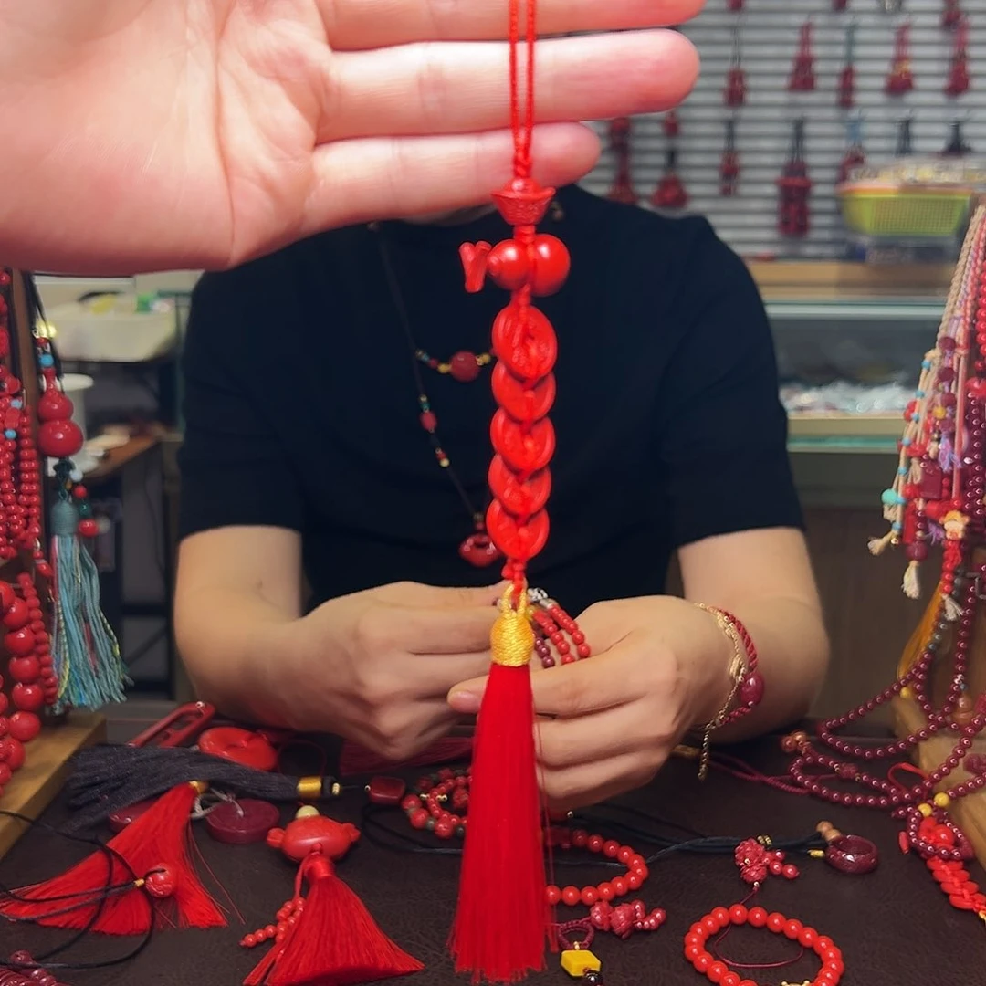 天然辰砂朱砂挂件