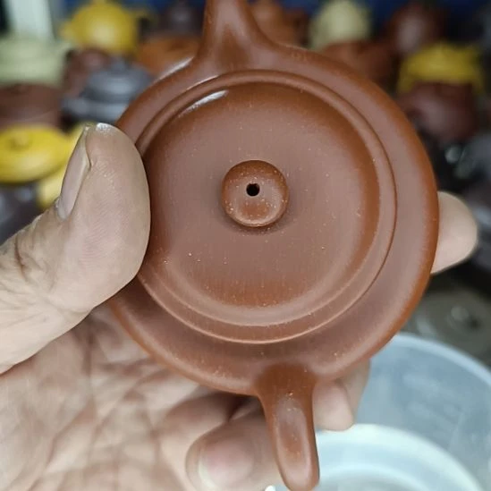 茶壶紫砂原矿红降坡仿古130cc