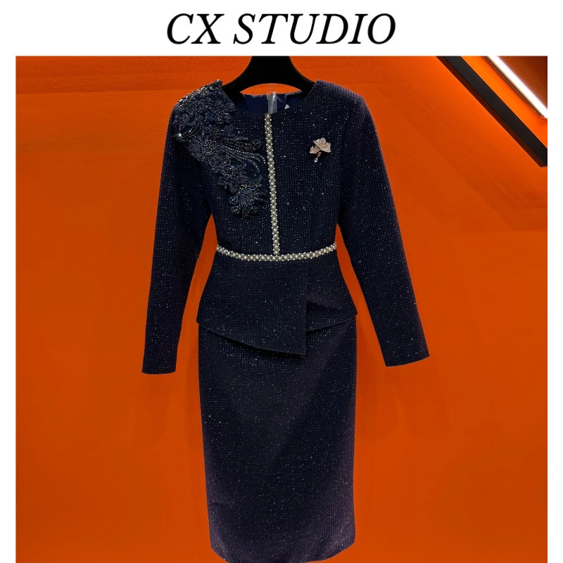 YC编码71 经典收腰轻奢时尚连衣裙（定制女装）CX237
