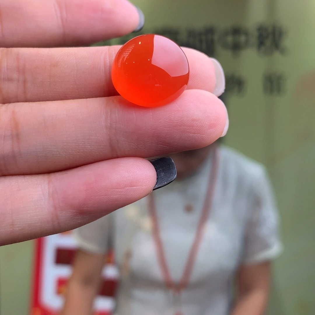 南红玛瑙未镶嵌南红玛瑙河湾冰红蛋面