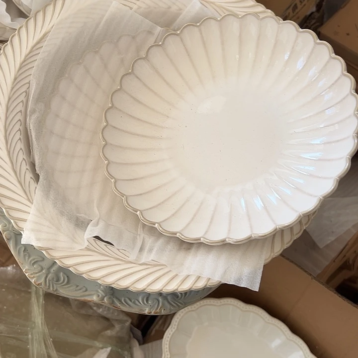 瓷片默认瑕疵商品贝壳8.5寸