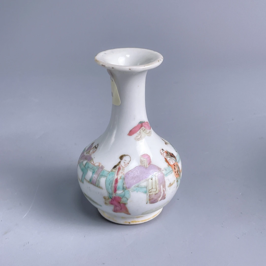 清光绪粉彩人物纹玉壶春瓶/M25EM000A88