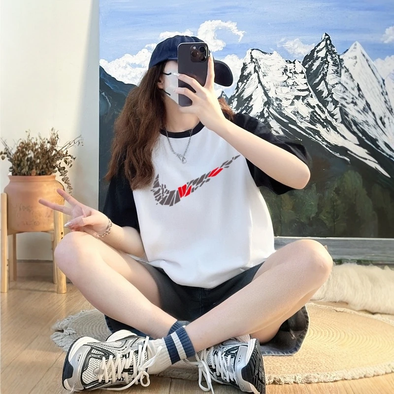 奥特莱斯官方正品宽松复古夏季打底宽松短袖女款爆款2025新款