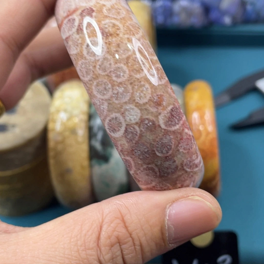 未镶嵌手镯硅化玉