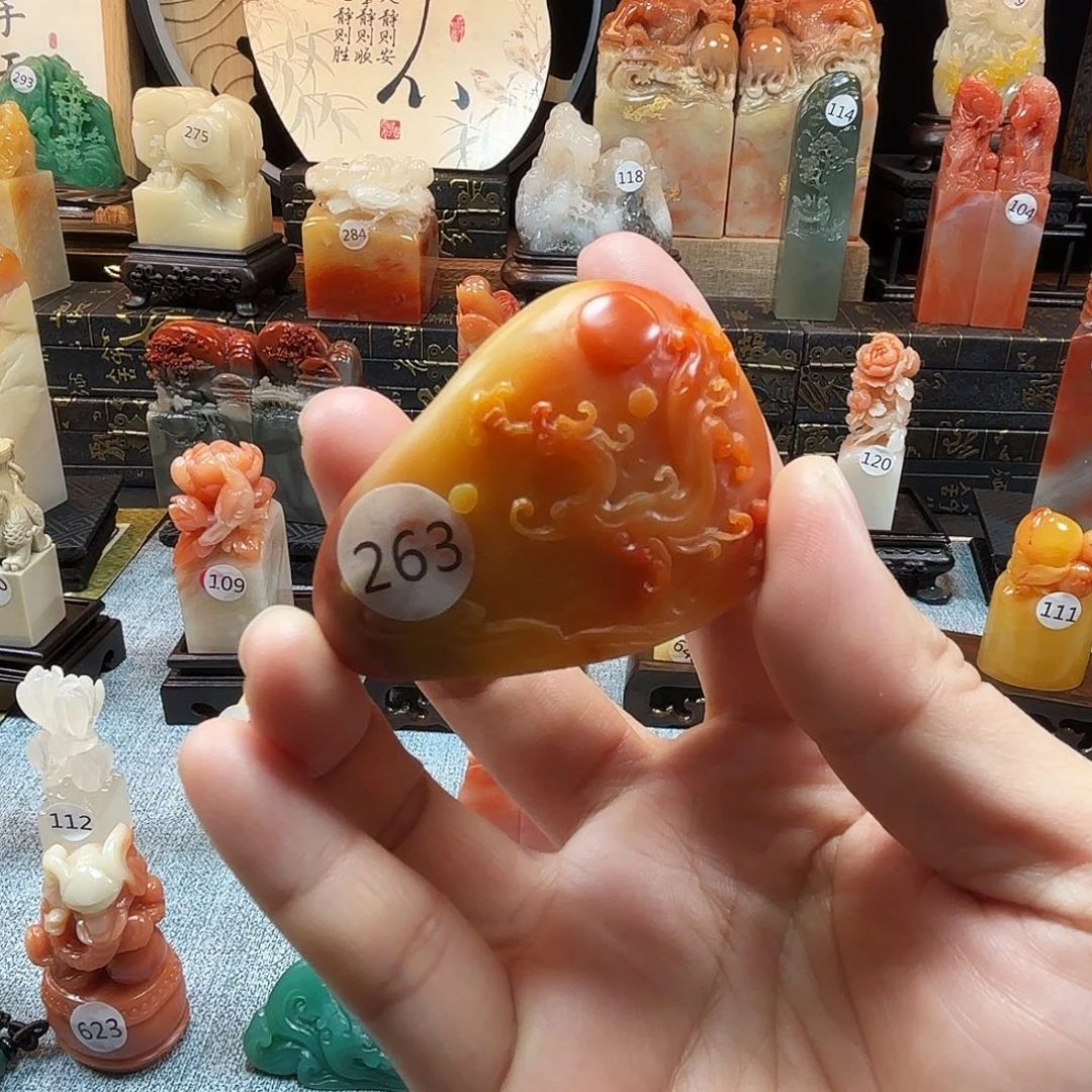 寿山石印石螭虎闲章8