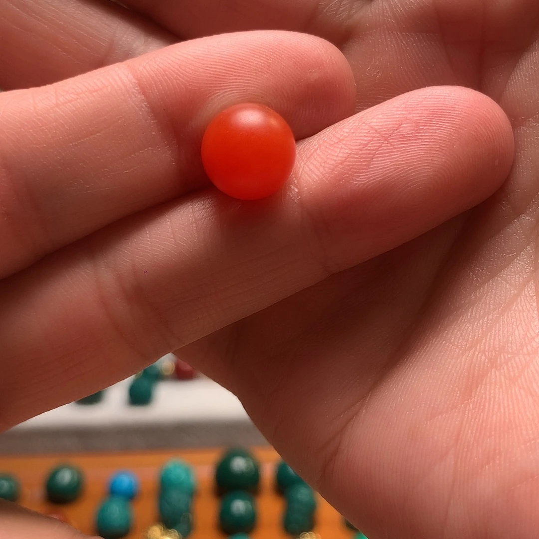 琉璃颈饰红色10mm圆珠