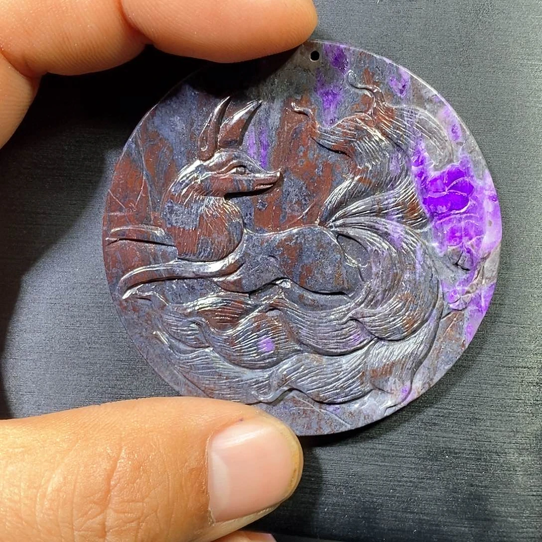 苏纪石（舒俱来）未镶嵌南非老矿舒俱来小九大圆牌