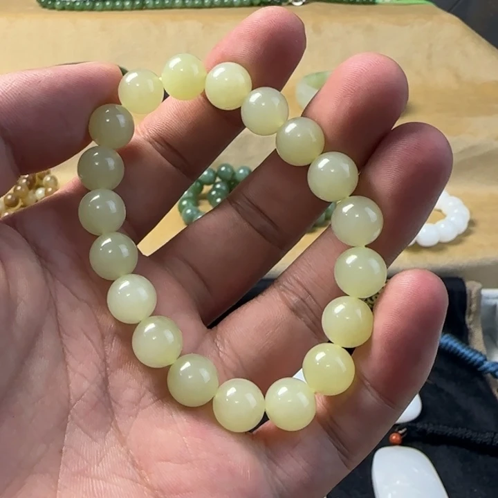 手链未镶嵌和田玉（糖玉）