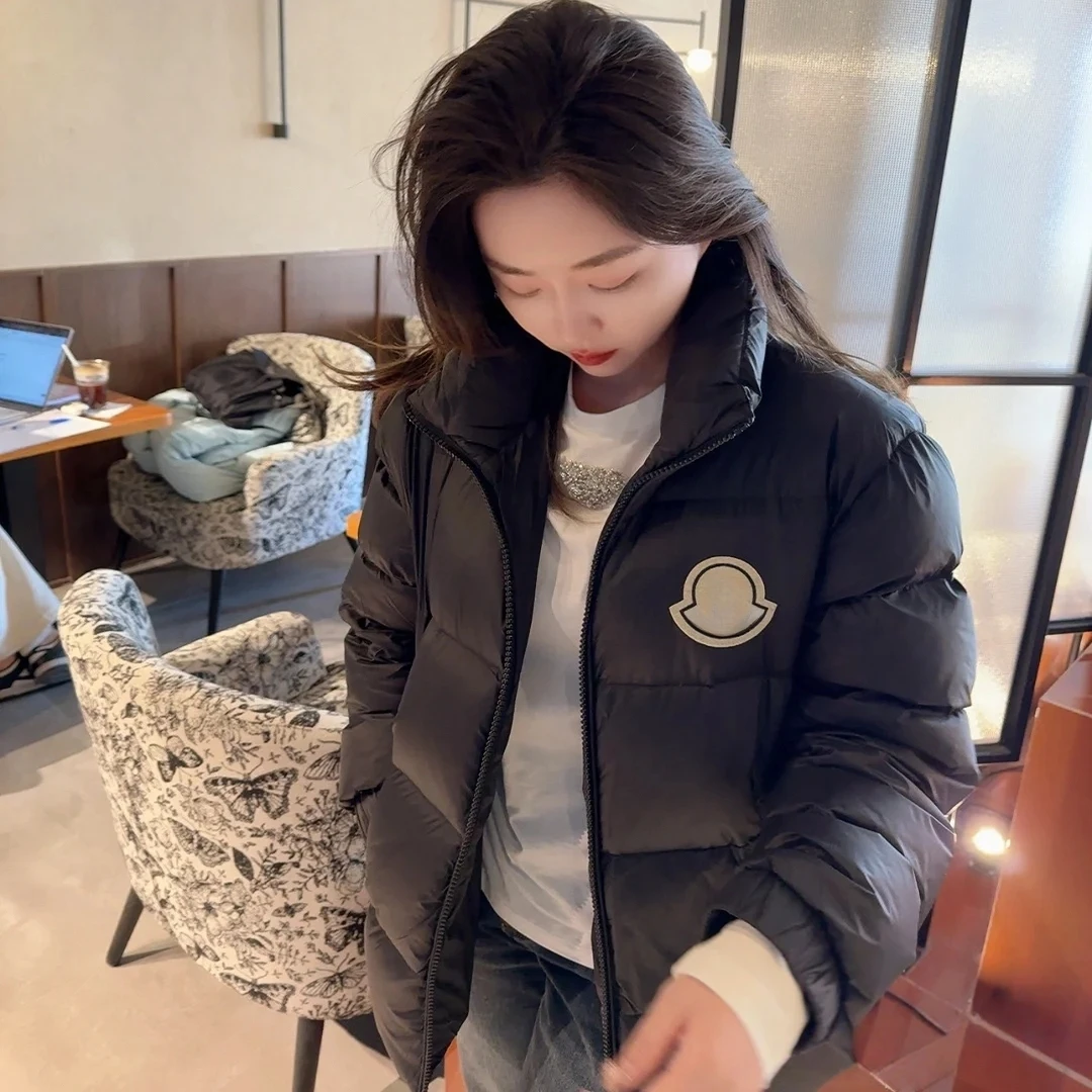 蒙口羽奢 25冬鹅绒徽章加厚保暖面包服时尚简约外套男女同款羽绒