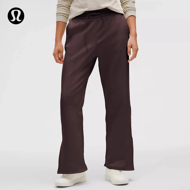 Fleece 女士拉绒裤脚侧开口高腰长裤丨lululemon丨LW5GV5S