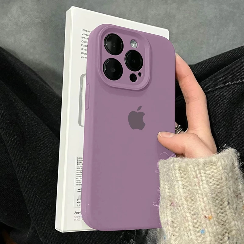 黑加仑液态硅胶配件iPhonepromax手机壳网红苹果1415保护壳13