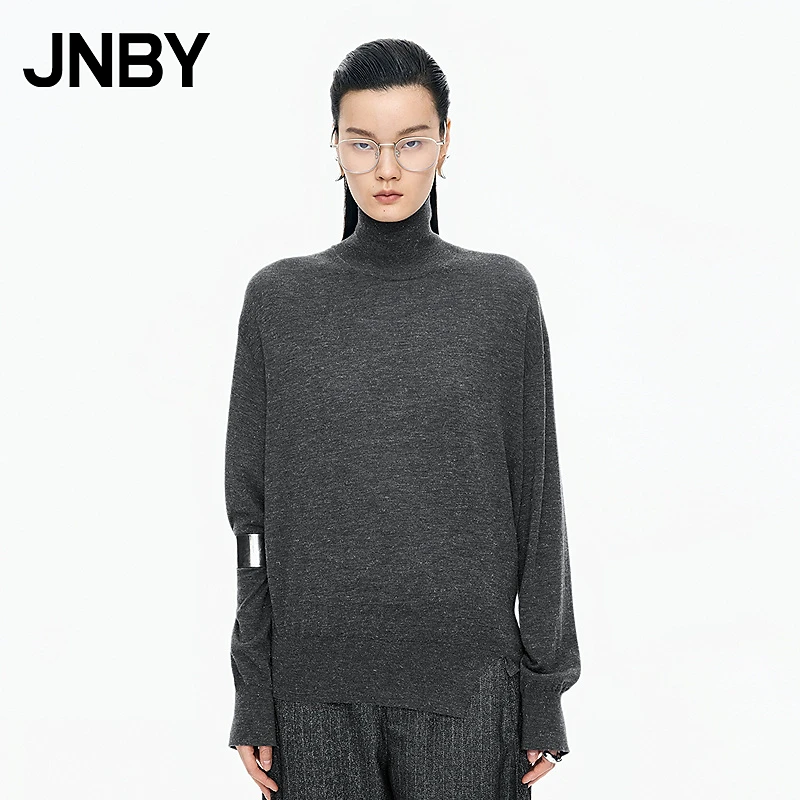 【商场同款】JNBY/江南布衣25冬新品毛针织衫H型长袖5P0314900