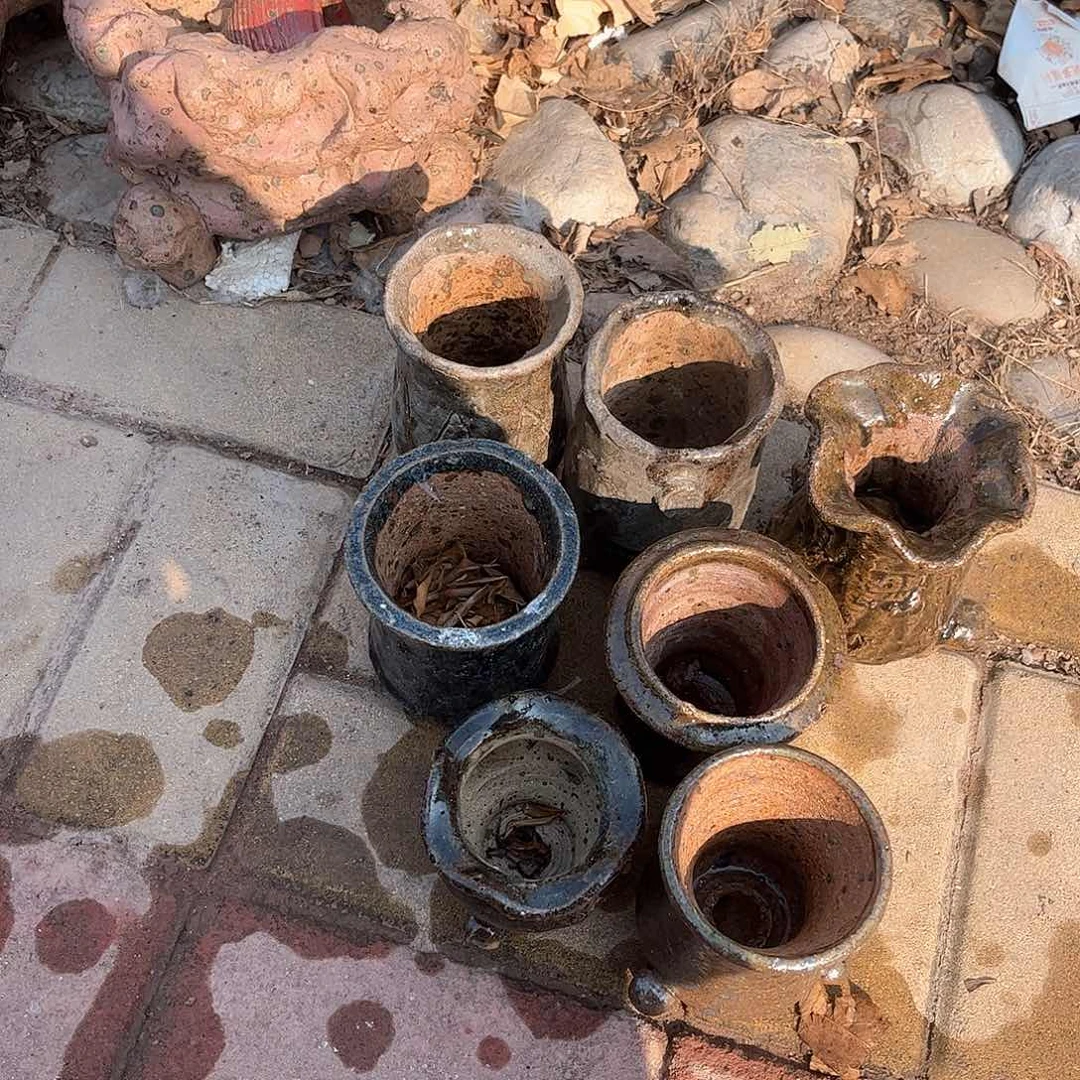 泥塑༻****༺古镇炻陶花盆