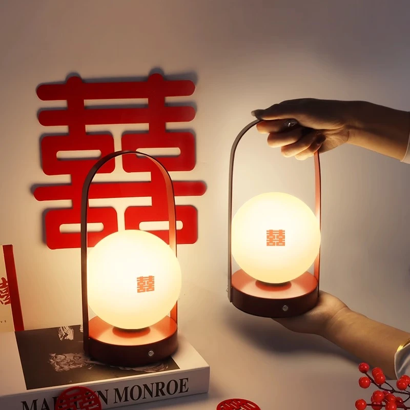 婚礼结婚台灯送礼物喜灯新娘陪嫁喜灯卧室床头长明灯新婚婚房台灯