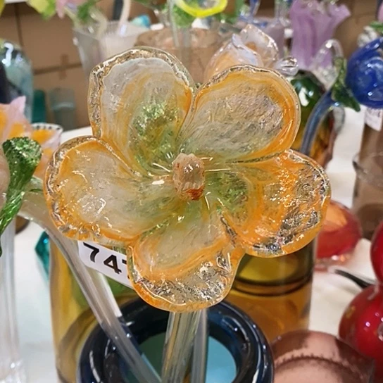 琉璃花瓶高48厘米