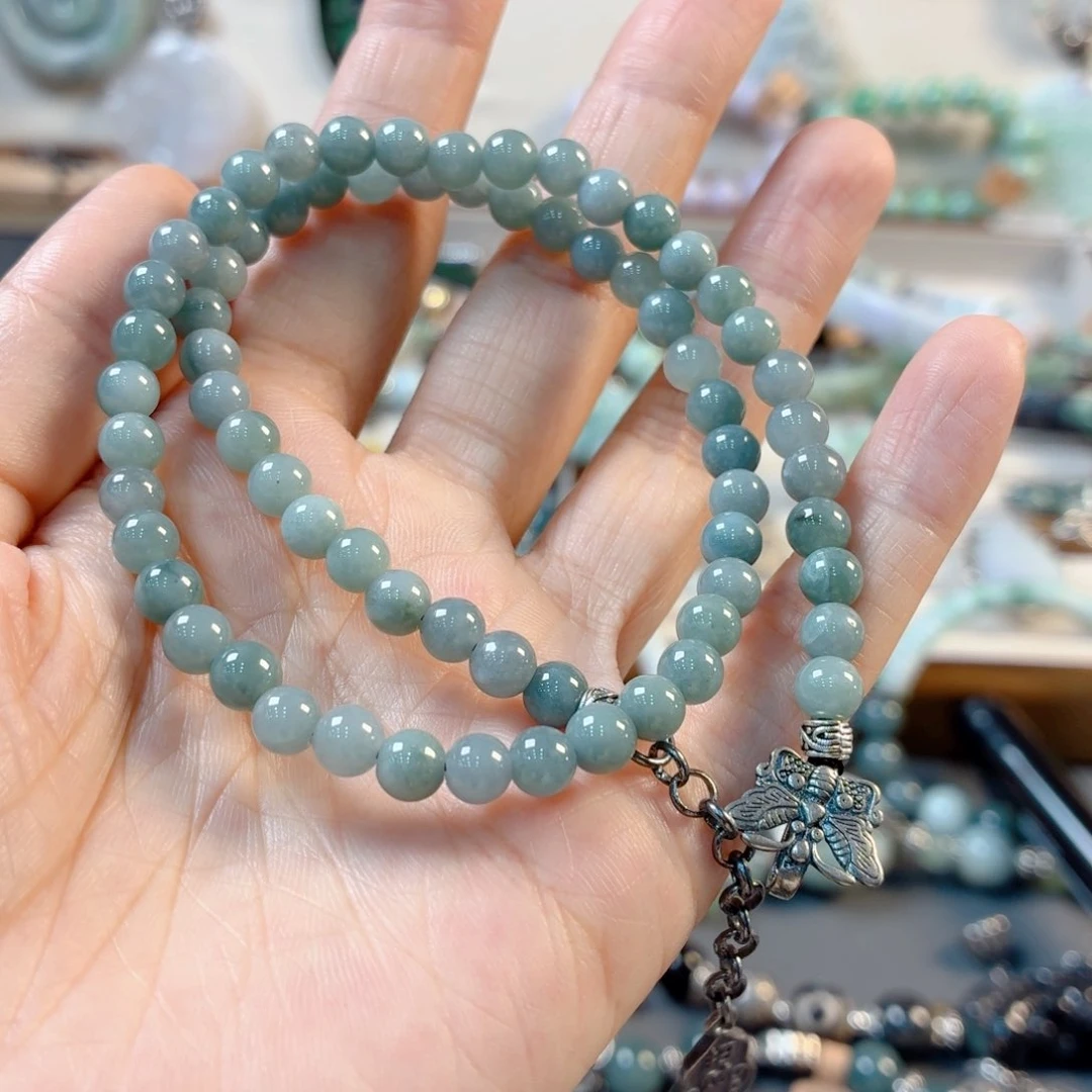 翡翠未镶嵌颈饰手串