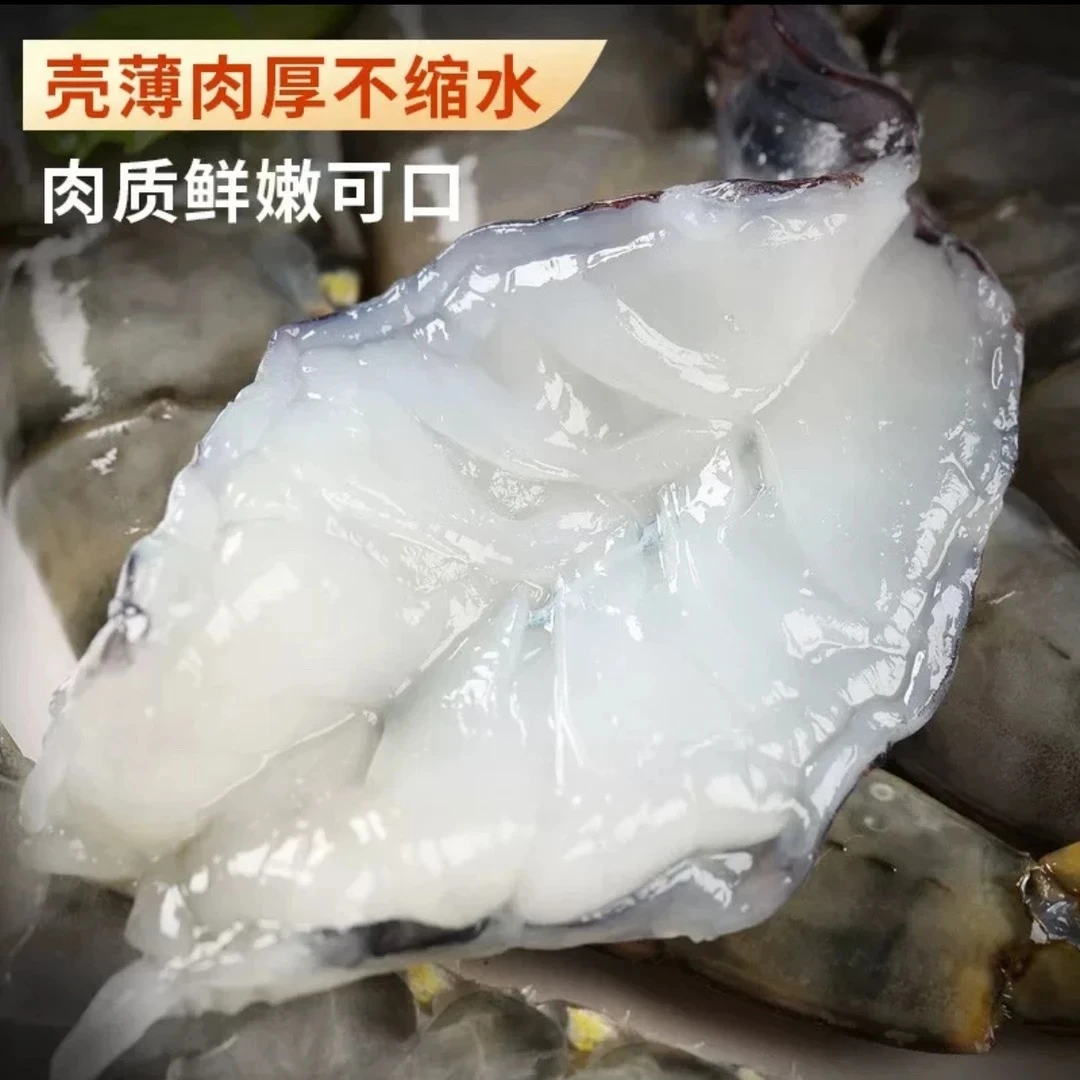 超大号黑虎虾鲜活速冻带冰锁鲜发货3斤12-24只左右 4-8只/斤