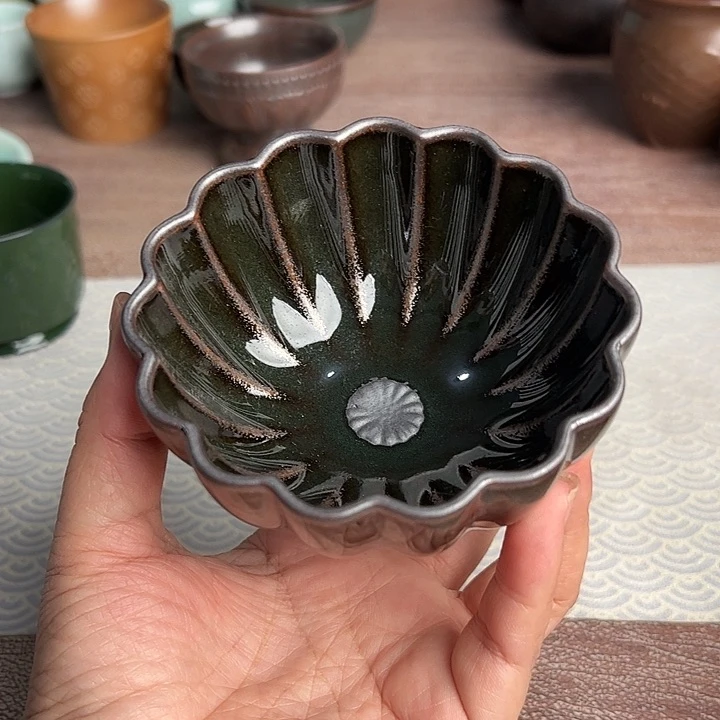 龙泉云间青瓷小米茶器