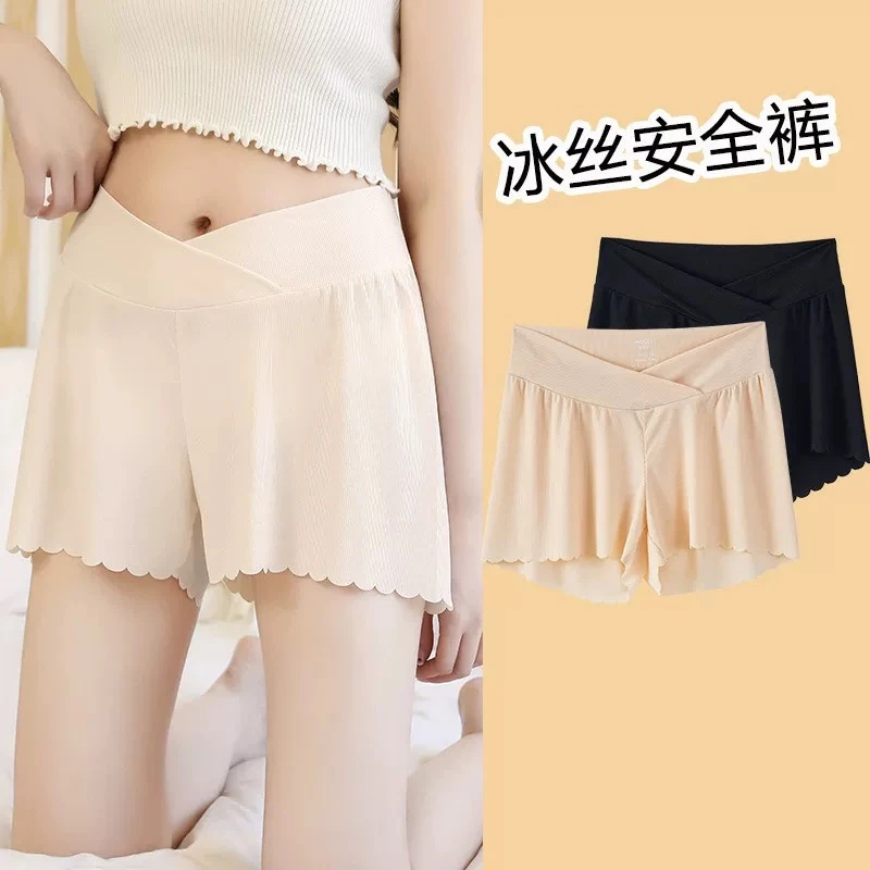 孕妇安全裤防走光夏季薄款打底裤大码外穿夏天裤冰丝短裤夏款外穿