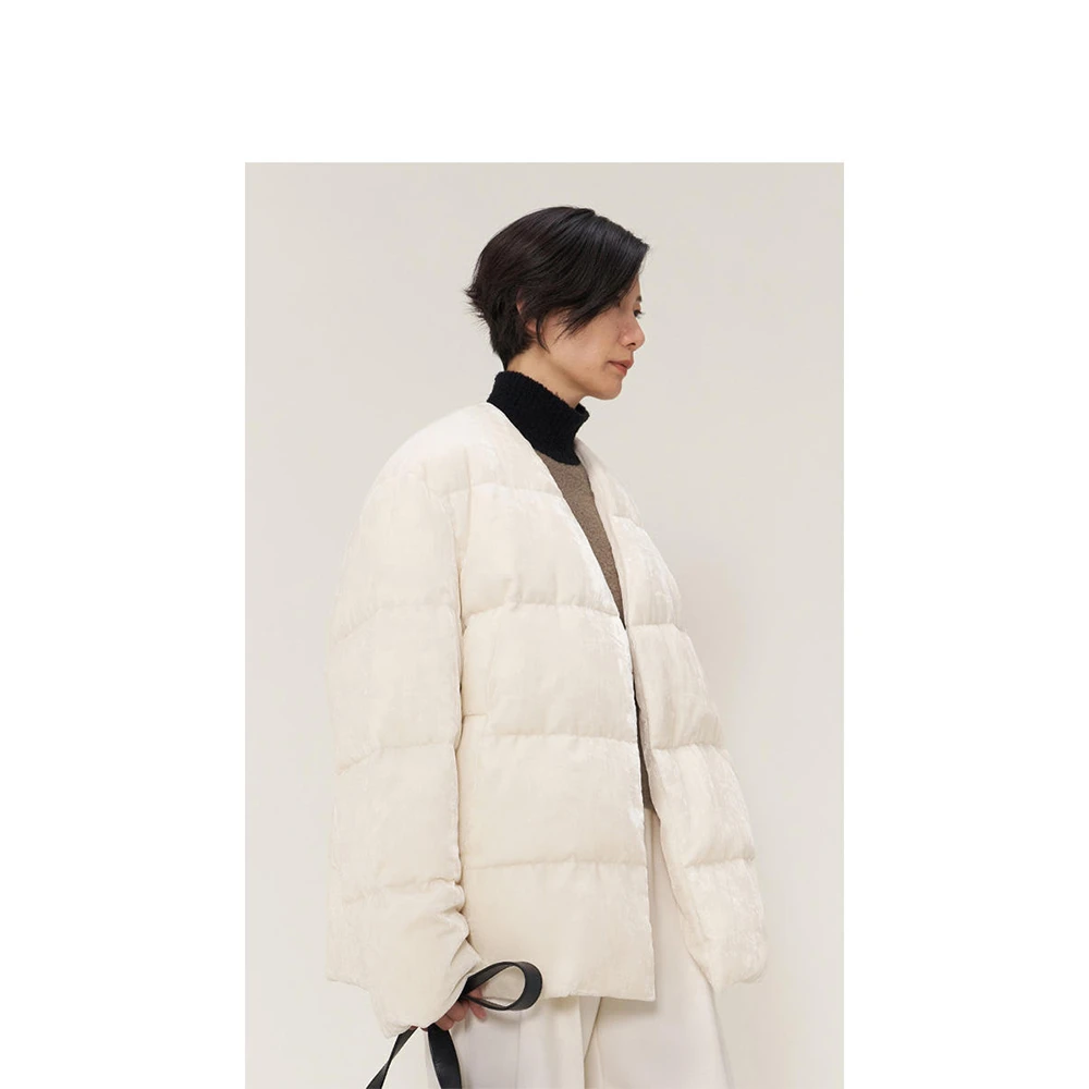 【5折】YOEYYOU 设计师品牌 23秋冬新款 无领羽绒外套