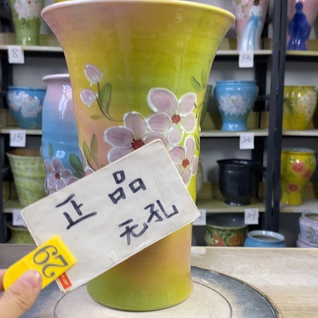 景德镇手工手绘陶瓷花盆