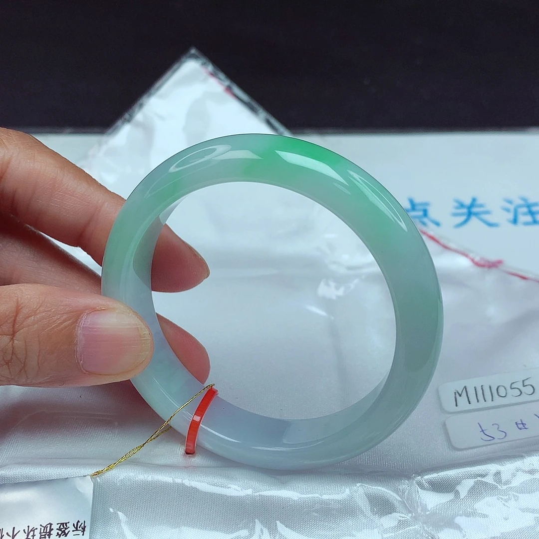 翡翠未镶嵌手镯53圈1055