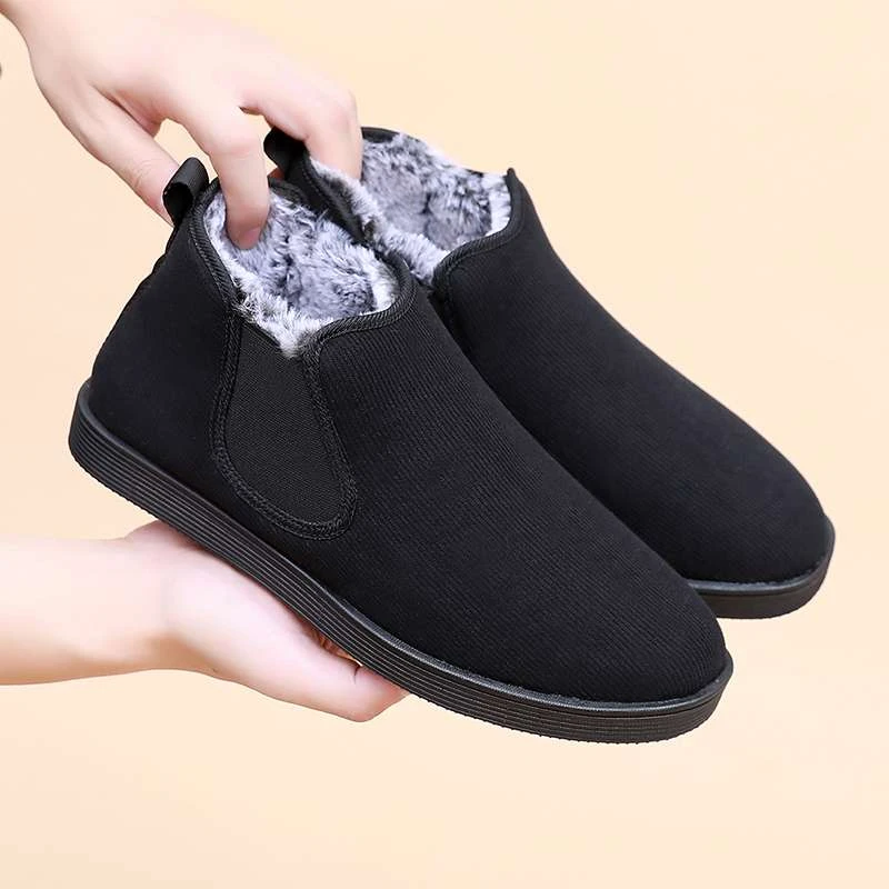 FAVMARTHA老北京布鞋男鞋冬季新款加绒加厚中老年人老头轻便防滑