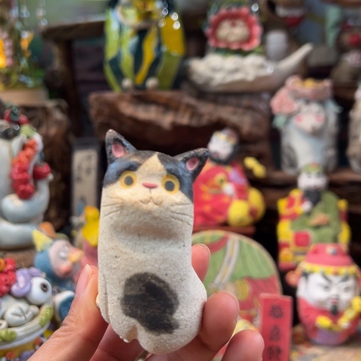 陶摆件小镇青花每日有新品