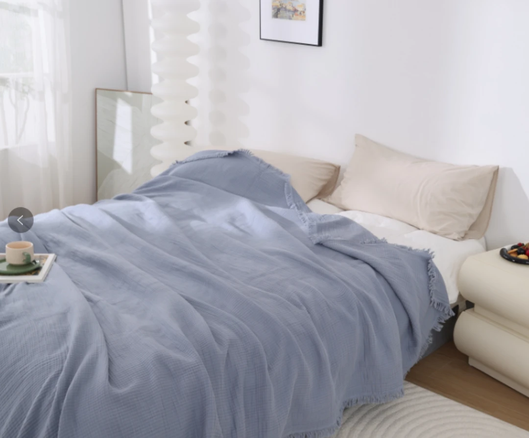 【皱皱纱】200*230轻奢加重工艺可机洗盖毯