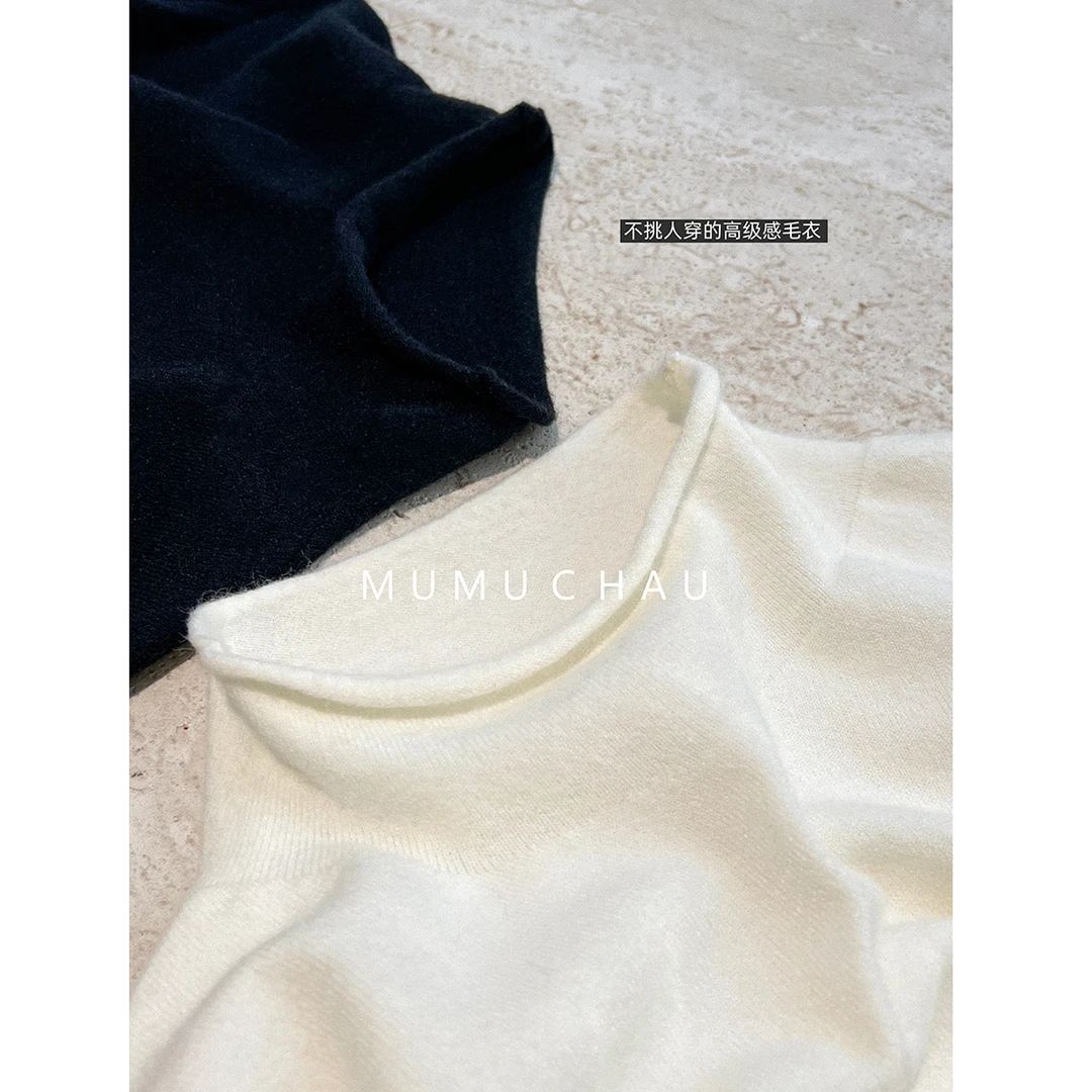 「MUMU CHAU」【气质软糯】至臻细绒女冬季高领毛织打底衫LD58424女童