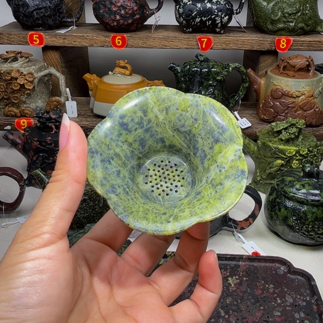 石材藏玉药王石茶漏