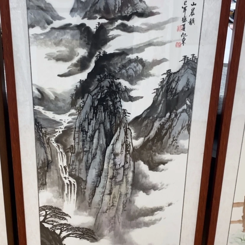 【闪购商品】国画手绘国画带框123.63