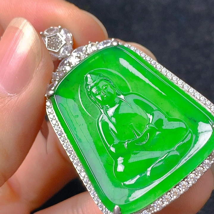 翡翠银S925镶嵌颈饰