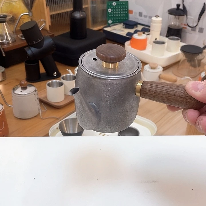 不锈钢测把咖啡手冲壶