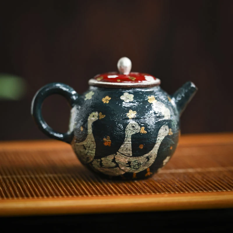 【陶珊居】鹅鹅鹅壶（120ml）（蕉白S0553）