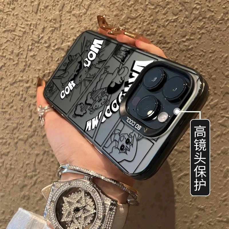 漫画小新适用Reno14pro防摔套时尚手机壳趣味简约潮壳OPPO高级