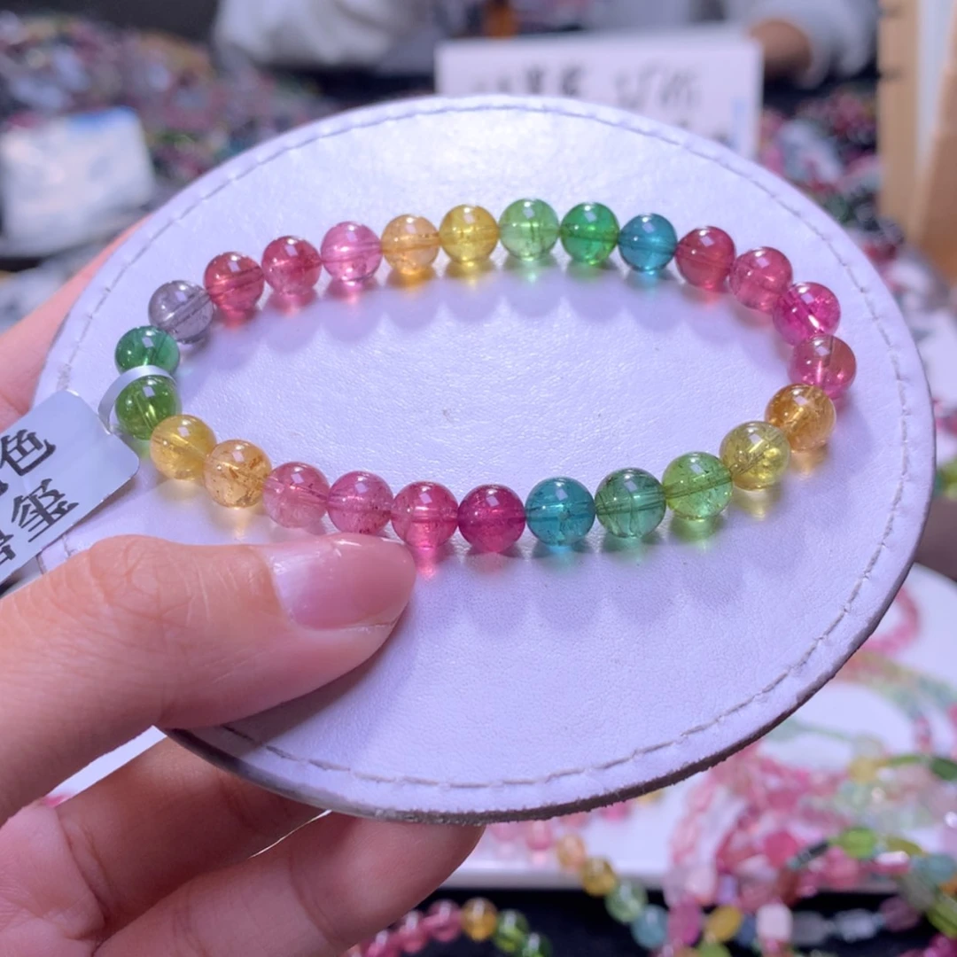 【闪购商品】未镶嵌手链碧玺7.4mm左右