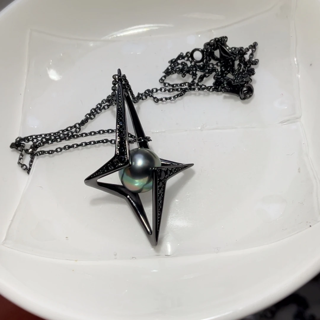 海水珍珠颈饰银S925镶嵌