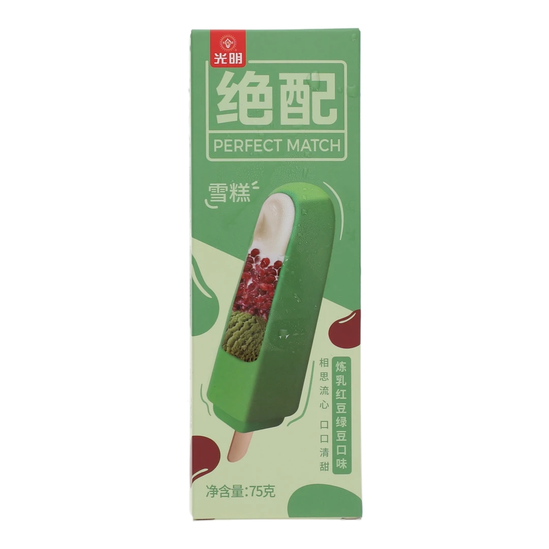 光明绝配雪糕炼乳红豆绿豆口味 75g*2支
