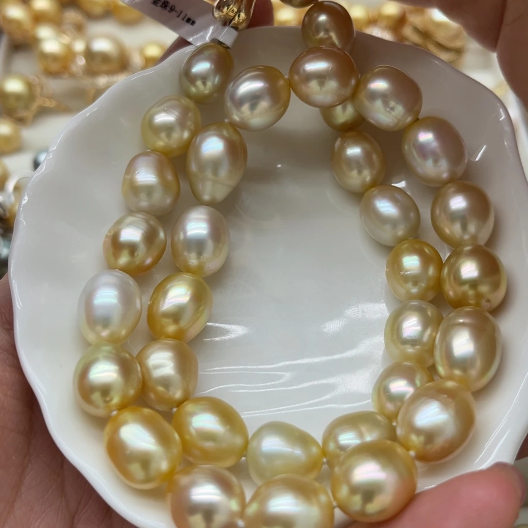 银S925镶嵌海水珍珠项链